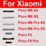 Power Volume Buttons Xiaomi Poco M6 F6 Pro 4G 5G On Off Power Volume Audio Small Side Keys Replacement Repair Parts Bangladesh (New)