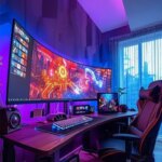 49 Inch Curved Monitor Widescreen 5120*1440 5k IPS Monitor Matte Lifting 120HZ 1ms Pc Gaming LED Curved Monitor (New)