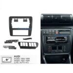 9 inch Car Fascia Radio Panel for AUDI A4 B5 (Auto A/C) 1994-1999 Dash Kit Install Facia Console Bezel Plate Trim Adapter Cover (New)