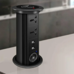 Desktop pop-up socket electric lifting embedded power socket with USB/Type-C port/Bluetooth speaker suitable for office desks (New)