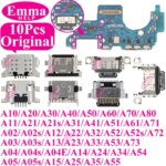 10Pcs USB Charger Charging Port Dock Connector Origianl For Samsung A52 A72 A53 A35 A55 A33 A32 A23 A13 A34 A25 A52s A04 A05 A15 (New)