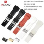16mm Resin Strap Watchband for Casio G-Shock GA-110 GA-100 GD-100 Gold Buckle Men Sports Waterproof Replace Bracelet Watch Band (New)