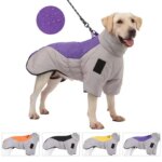 Winter Dog Jacket Reflective High Collar Warm Large Dog Coats Waterproof Thicken Autumn Winter Pet Clothes for Medium Large Dog (New)