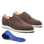 2025 Classic Mens Cow Suede Leather Oxford Sneaker Lace-up Business Office Casual Footwear Autumn Winter Men Shoes Male Flats (New)