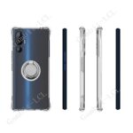 HTC U24 Pro 5G U24Pro 68 2024 Back Ring Holder Bracket Phone Case Smartphone TPU Soft Silicone Cover (New)
