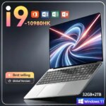 2026 New Intel i9-10980HK 15.6 inch Gaming Laptop Windows 11 Pro 32GB RAM 2TB SSD Backlit Keyboard Fingerprint Office Notebook (New)