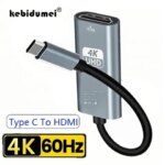 4K 60Hz Type C to HDMI Adapter USB 3.1 HUB HDTV Converter Cable for iPhone 15 TV Converter for PC MacBook iPad Samsung Laptop (New)