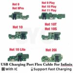 Good quality Repair USB Charging Port Connector Board Flex Cable Infinix Hot 9 Play X655 X680 X688 10 X682 10T X689 20i X665 Bangladesh (New)