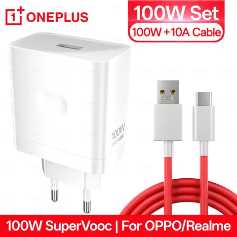 S7726b3d4734b4530b74e4988a639697d2_480x480q75 Oneplus Charger Original 100W 80W USB Adapter SUPERVOOC Type C 10A Cable For Oppo Realme Fast Chargers One Plus 15 13 12 11 Pro (New) - Image 1