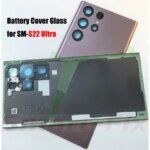 (New)O-E-M Back Glass Cover SM-S22 Ultra 5G Battery Cover Rear Panel Door Housing Case Replacement Parts S22Ultra S908B (New)