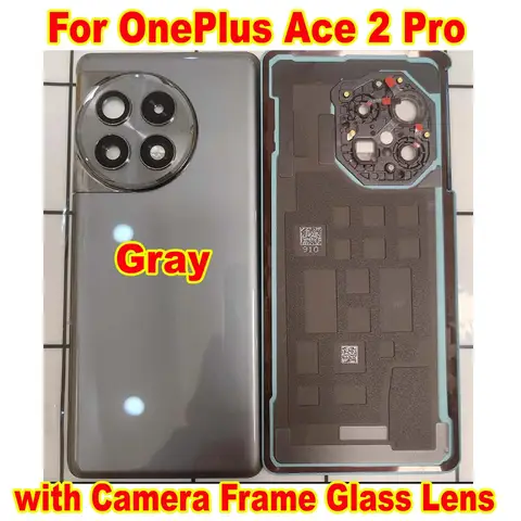 S7784bb0aff8d408380f5c4275dab2097C_480x480q75 Best New Glass Back Battery Cover Housing Door Rear Case + Camera Frame Lens + Adhesive Phone Lid OnePlus Ace 2 Pro Shell (New) - Image 1