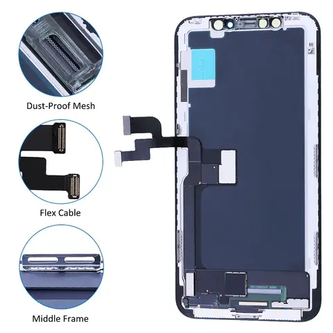 S779e5ce0fc074b629545b60b646331c3E_480x480q75 AAA+ OLED For iPhone X XR XS Max LCD Display 11 Pro Max 12 Pro 13mini Digitzer Assembly For iPhone 13 Pro Max LCD Touch Screen (New) - Image 1
