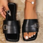 Shoes Women Sandals Summer Party Walking Shoes Soft Sandals Woman Elegant Shoes For Women Slip On Woman Slippers Footwear Female (New)
