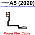 Volume Power Button Flex Cable OPPO A5 A9 A31 A33 A91 A92 A93 2020 4G On OFF Power Buttons Voulme Side Key Switch Flex Cable (New)