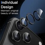 i17 ProMax Metal Ring Camera Glass Apple iPhone17 iPhone 17 Pro Max Alloy Lens Film i Phone Air iFone iHone 17Pro 17ProMax (New)