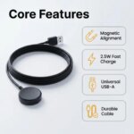 2.5W Fast Magnetic Wireless Charger Portable USB Charging Station For Samsung Galaxy Watch 7/6/5/4/3 Smart Watch Charging Dock (New)