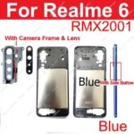 Middle Frame Housing Realme 5 Pro 6 Pro 7 Pro Middle Frame Bezel Cover with Side Button Camera Lens Frame Parts (New)