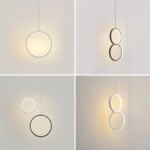 Modern LED Ring Pendant Lamp For Bedside Restaurant Bar Living Room Chandelier Interior For Home Decor Lighting Fixture Luster (New)