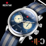 Red Star 42mm 1963 Chronograph Men Watch Pilot Original Seagull ST19 Movement Gooseneck Mechanical Wristwatch 3D Sapphire Clock (New)