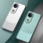 Case VIVO V50 V40 Luxury Leather Contrast Soft Edge Cover VIVO V50 V 40 Anti-drop Shockproof Bumper Funda (New)