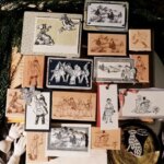 Vintage Christmas Stocking Bear Flower Frame Wooden Rubber Stamp Set DIY Scrapbooking Photo Album Card Making Wood Seal (New)