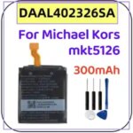 DAAL402326SA 1 2 HOT SALE BackShell Battery Michael Kors mkt5126 smart watch DAAL402326SA 300mAh Batteries +Free Tools Bangladesh (New)