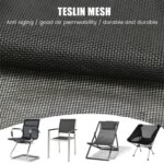 1Pc Teslin Mesh Fabric for DIY Office Beach Lounge Chair Placemat Thick Warterproof Mesh PVC Outdoor Fabric Multi Size Grey (New)