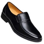 Leather Men Formal Shoes Luxury Brand 2022 Mens Loafers Dress Moccasins Breathable Slip on Black Driving Shoes Plus Size 38-44 (New)