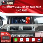 10.25 inch Android 13 For BMW 5 series F10 F11 2011-2017 Car Radio Wireless Bluetooth Carplay Snapdragon 680 Head Unit Screen (New)