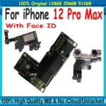 iPhone 12  12 Pro  12 Pro Max Motherboard With Face ID Clean ICloud Unlocked Logic Board iPhone 12 Mainboard (New)
