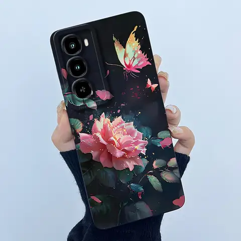 S7c37fd027f8e459285a399b5bbc04afaJ_480x480q75 itel City 100 Phone Case Fashion Simplicity Oil Painting Floral Soft Liquid Silicone Shell itel City100 Back Cover Funda (New) - Image 1