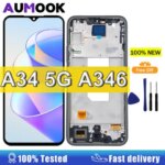 New Screen Samsung Galaxy A34 5G LCD Display Touch Screen Digitizer Assembly Samsung A34 A346E A346B Screen Replacement (New)