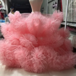 Fuchsia Skirts Puffy Tulle Ruffled Jupe Femme Party Tutu Skirts Tiered Long Floor Length Customized Maxi Skirt For Women (New)