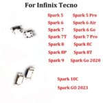 10pcs New USB Charge Port Dock Connector Charging Port Type C Tecno Spark 5 6 Air 7 7T 8 8C 8P 8T 10C 9 Pro Go 2022 2023 (New)