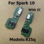 Tecno Spark 10 10C Pro Fast USB Charging Dock Port Mic Microphone Connector Board Flex Cable Repair Parts KI5q KI7 KI5k KI5m (New)