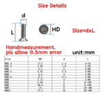 M14 M16 M2 M25 M3 M4 M5 M6 Countersunk Phillips Screws Cross Recessed Flat Head Bolts Watch Computer 3D Printer Metric Screw (New)