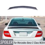 For 2007-2014 Mercedes-Benz C-Class W204 C180 C200 C260 C300 C63 4 Doors Coupe Carbon Fiber Rear Trunk Lid Car Spoiler Wings (New)