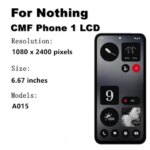 667 AMOLED Nothing CMF Phone 1 LCD Display A015 Touch Screen Digitizer Nothing CMF One A015 LCD Display Replacement (New)