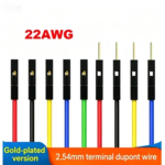 10pcs 1P Super Soft Silicon Dupont Cable For Arduino 5/10cm 20cm 2.54mm Pitch Male Female Dupont Jumper Wire 22AWG Gold Plate (New)