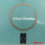 10Pcs Wireless Charging Magnet Module For iPhone 17 Pro Air 12 13 Mini 14 15 Plus 16 Pro Max Back Housing Magnetic Metal Ring (New)