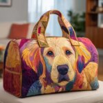 Dog Patterns Women Tote Bag 3D Printed Patterns Lightweight Canvas Shoulder Bag Large Capacity Cotton Travel Handbag Lady Girl (New)