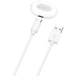 Separable 2 in 1 Charging Dock & Cable Google Pixel Watch 4 Anti Drop Stable Magnetic Watch Charger in Black White (New)