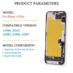 RFLCD OLED iPhone 14 Plus LCD Display 100% Tested Touch Screen Replacement Digitizer Assembly A2886 A2632 A2885 A2896 A2887 (New)