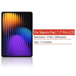 112“ New Xiaomi Pad 7 LCD Display Screen Touch Panel Digitizer mi Pad 7 Pro Display Replacement Repair Parts (New)