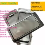 10/Lot Infinix Smart 10 9 8 Plus 7 6 HD 2021 Touch Screen Panel Front Outer Glass LCD Lens Smart 4 5 Pro Glass With OCA Bangladesh (New)