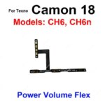 Audio Power Volume Flex Cable Tecno Camon 17 17P 18 18P 19 20 30 Pro Premier Neo Power Volume Flex Cable Flex Ribbon Repair (New)