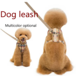 Fashion Plaid Style Pet Harness Vest and Leash Set Dog Vest Harness Dog Leash Adjustable Dog Chest Strap Pet Supplies (New)