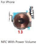 NFC Wireless Charging Coil Sticker With Volume Power Flex Cable Replacement part For iPhone 13 pro max 13 mini for iphone 12 pro (New)