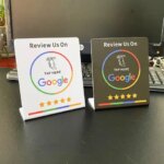 1356Mhz programmable Google Review Card NFC station table NFC Google Reviews display bending card sting br bracket (New)