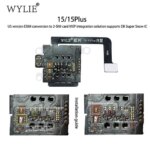 Wylie US Version ESIM Conversion Dual SIM Card MEP Integration Solution iPhone 17 16 15 14 pro Max Plus Phone Repair Tools (New)